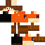 skin for (Best Version) Sleek Leather Jacket with Orange Shirt and Black Pants