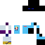 skin for cool blue eyed enderman with popcorn guy shirt and thanos shoes