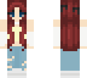 Cute redhead girl with white jacket