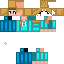 skin for Cyra - Girl in teal hoodie with yellow patches