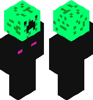 Enderman holding creeper head