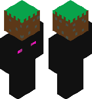 Enderman holding grass block