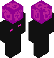 Enderman holding nether portal block