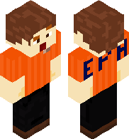 [fixed] (better hair) Sleek Leather Jacket, Orange Shirt, Black Pants