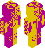 half yellow half purple