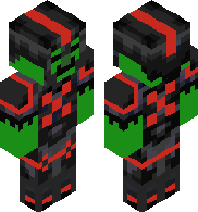 Netherite Armor Redstone Sentry Trim ZOMBIE SKN