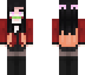 Nezuko wearing kakegurui uniform
