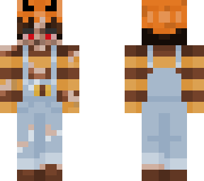 Possessed Human Scarecrow with Pumpkin Hat