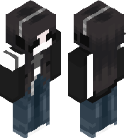 Skin slim emo egirl female goth jacket ripped jeans girl