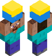 steve holding a noob
